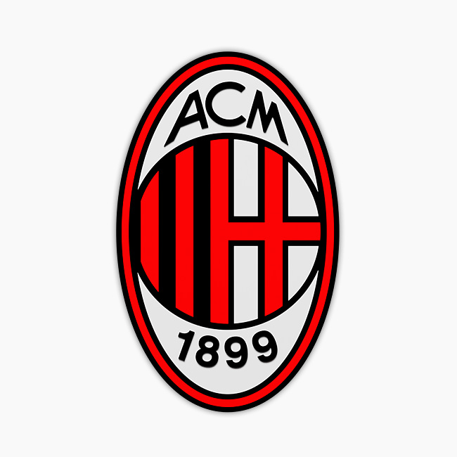 Объемная деревянная эмблема клуба Милан