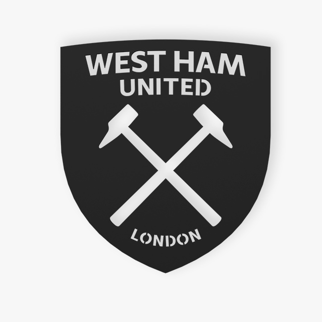 Черная деревянная эмблема West Ham United