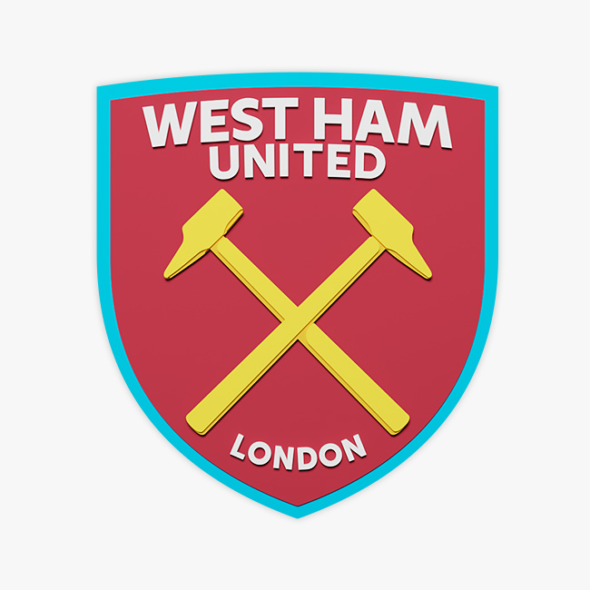 Объемная деревянная клубная эмблема Вест Хэм Юнайтед