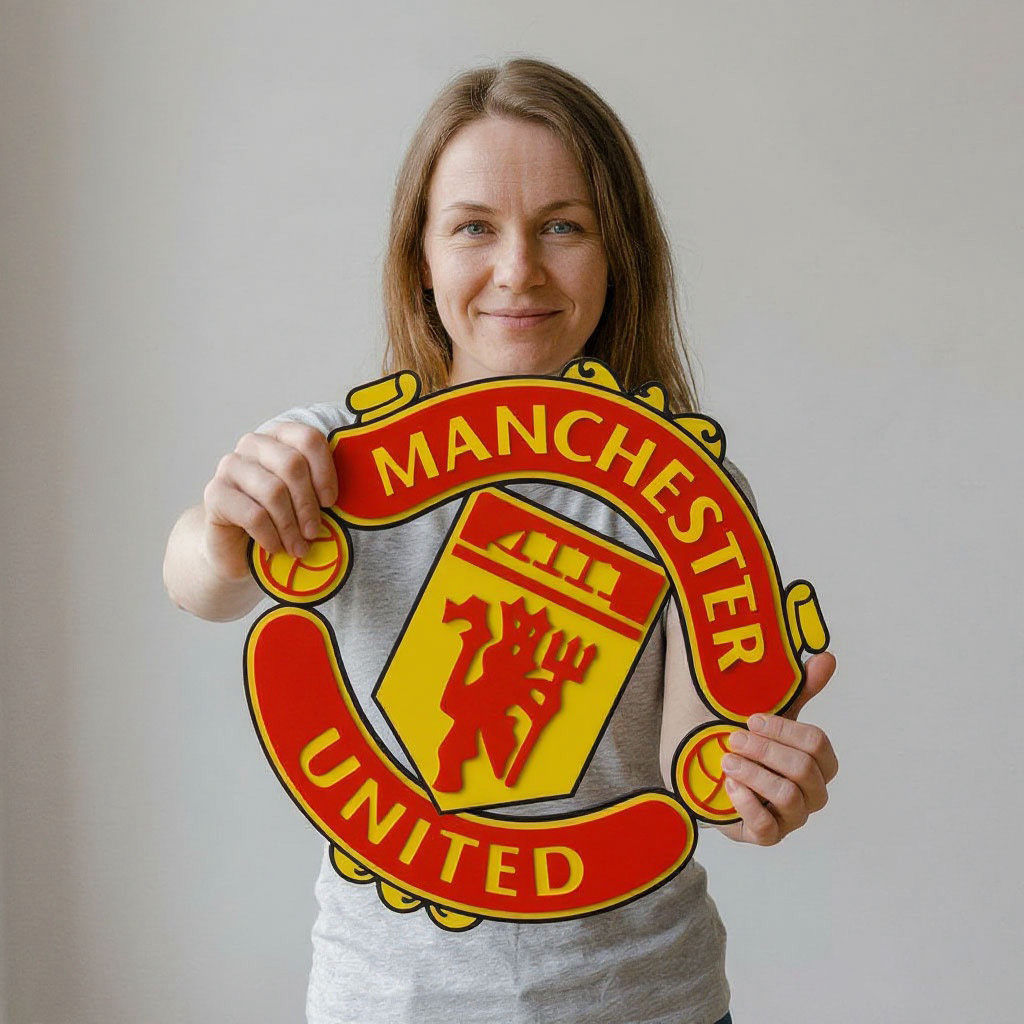 Manchester United объемная эмблема