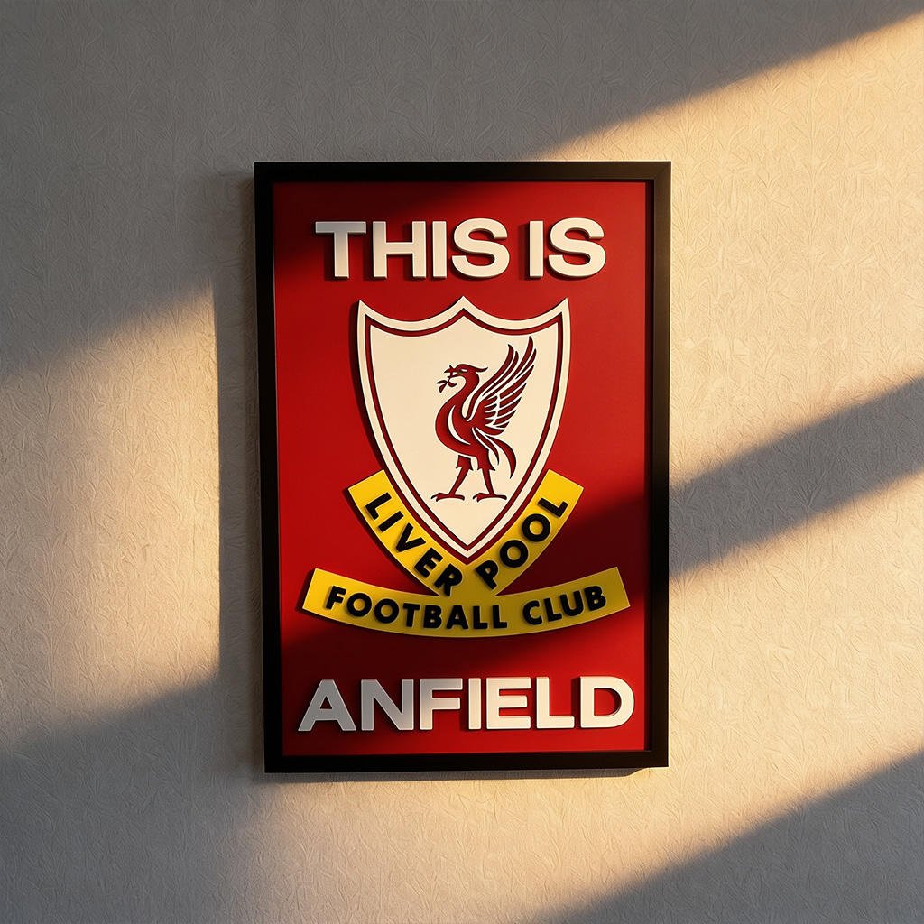 Деревянная табличка This is Anfield на стену