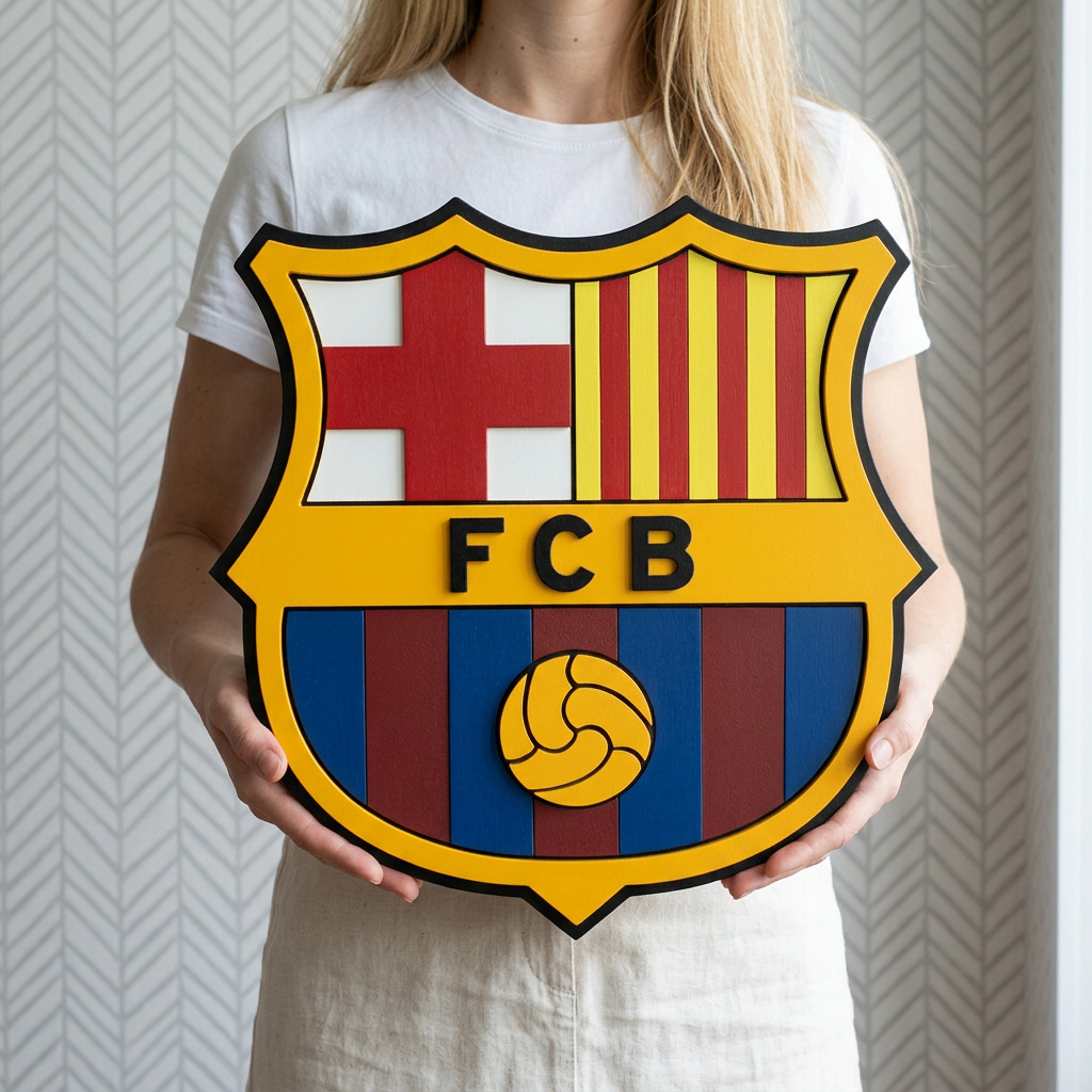 Barcelona объемная эмблема