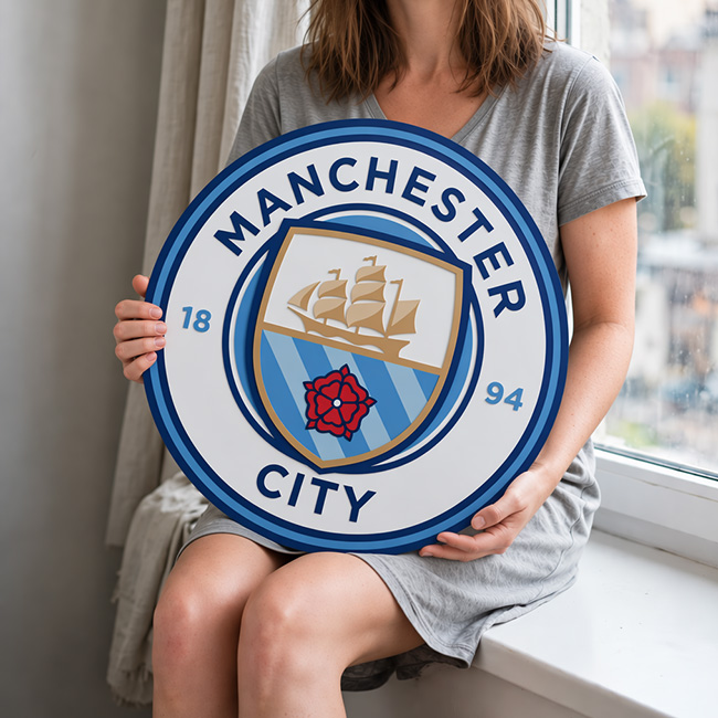 Manchester City объемная эмблема