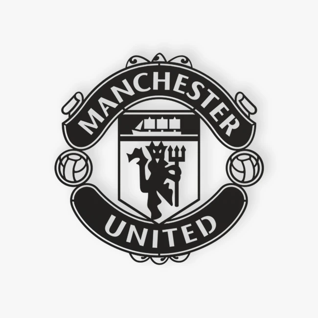 Объемная деревянная эмблема Manchester United для фанатов футбола